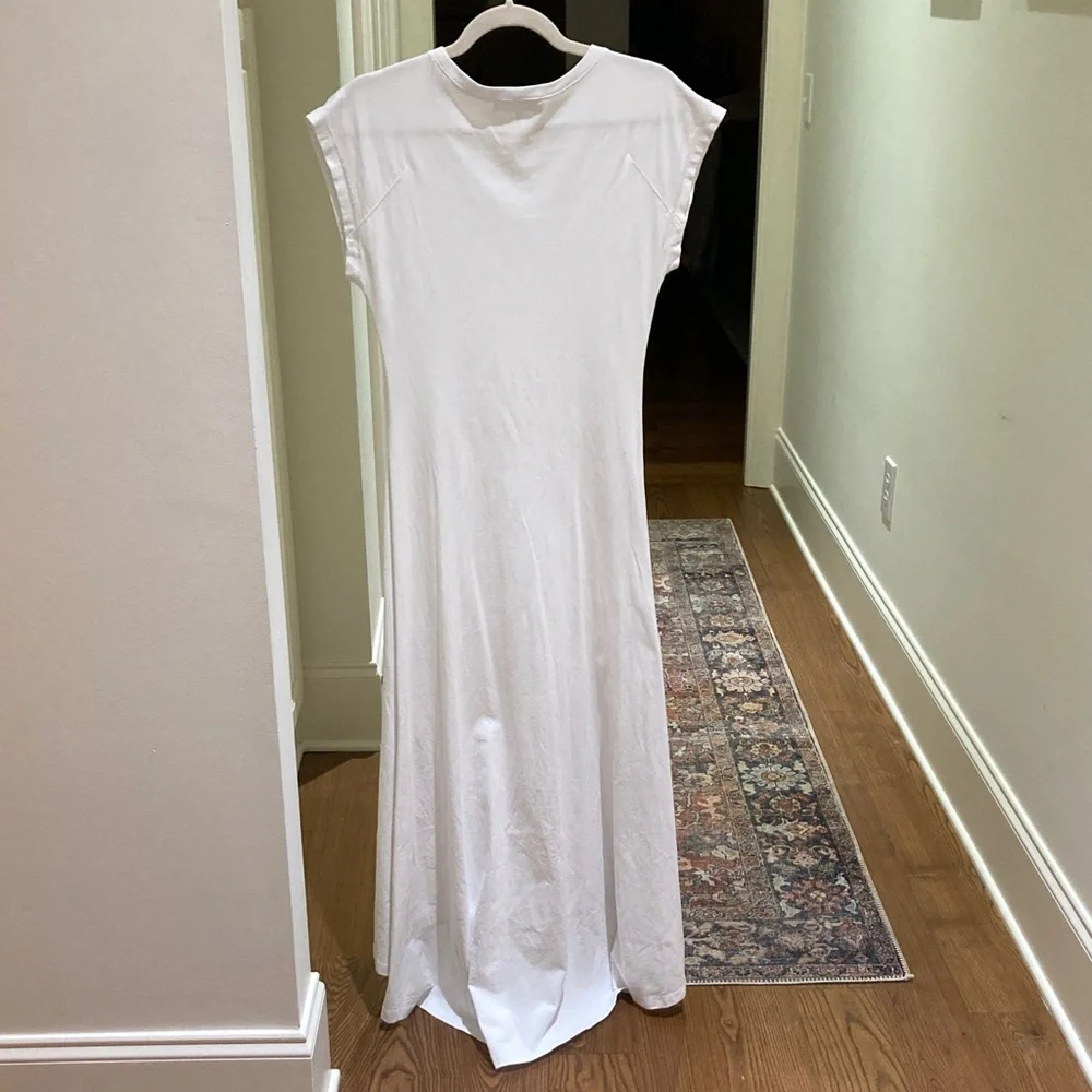 Frame White Ruched Midi Dress - Picture 3 of 3